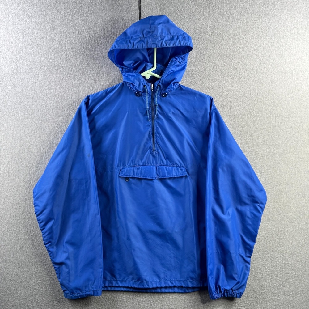 Vintage Profile Jacket Mens Medium Blue Anorak Windbreaker 60s Talon Chain Zip